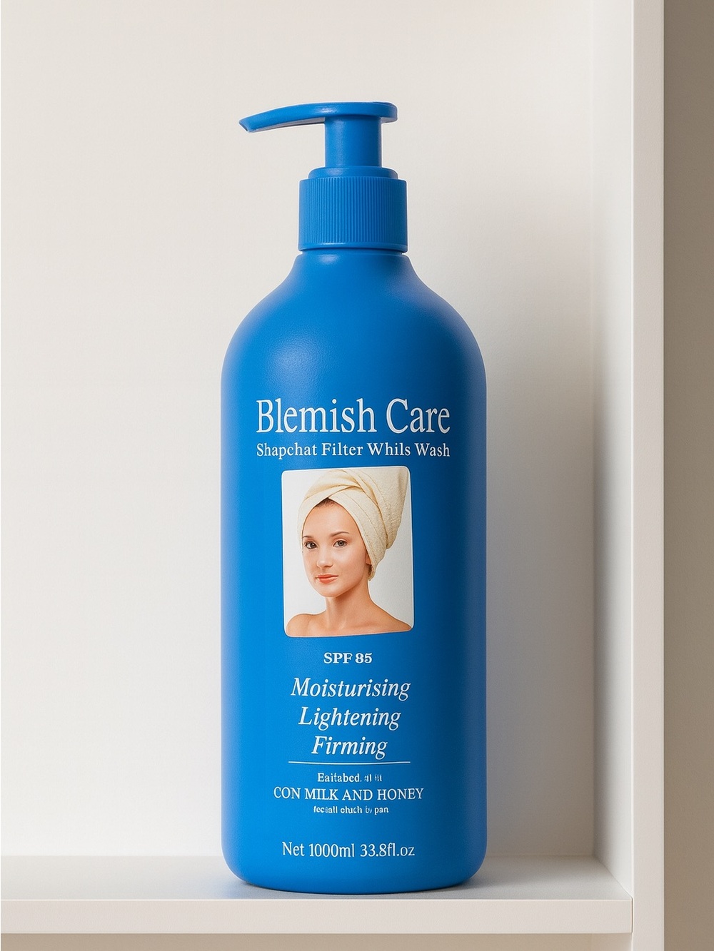Blemish Care Moisturising Lightening Firming Wash - Blue Pump Bottle